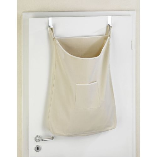 Panier à Linge à Suspendre Sur Porte Canguro - L. 52 X H. 81 Cm - Beige