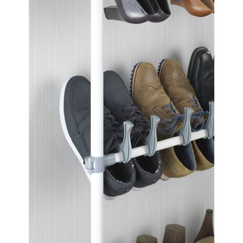 Etagère à Chaussures Réglable En Métal - 42 Paires - Blanc