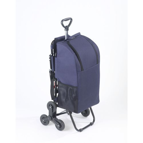 Chariot De Courses Avec Siège - Sac Isotherme 35 L - Bleu Foncé