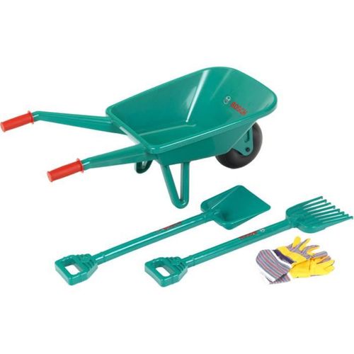 Set De Jardinage Enfant Bosch Mini Avec Brouette Et Outils, Vert