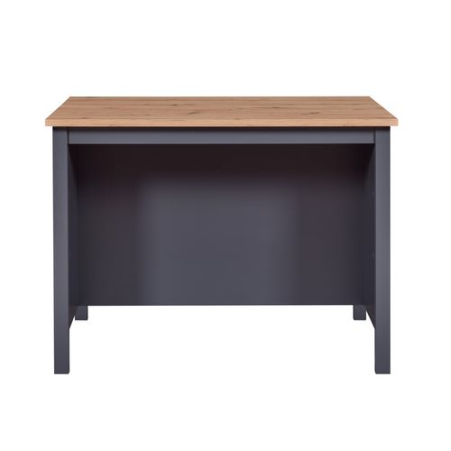 Ilot de cuisine LINA gris anthracite et imitation chêne vue de derrière