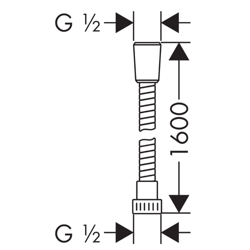 Flexible De Douche 1,60 M Hansgrohe Metaflex Chromé