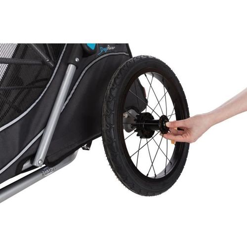 Roulotte De Vélo - Pliable - S: 58 × 93 × 74/114 Cm - Gris - Pour Chien