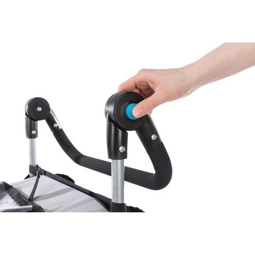 Roulotte De Vélo - Pliable - S: 58 × 93 × 74/114 Cm - Gris - Pour Chien