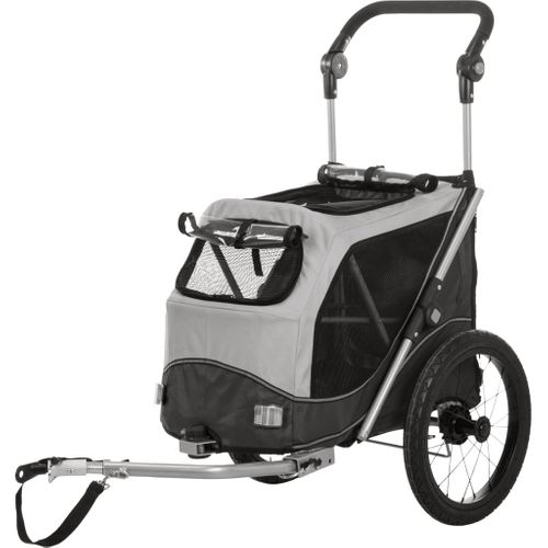 Roulotte De Vélo - Pliable - S: 58 × 93 × 74/114 Cm - Gris - Pour Chien
