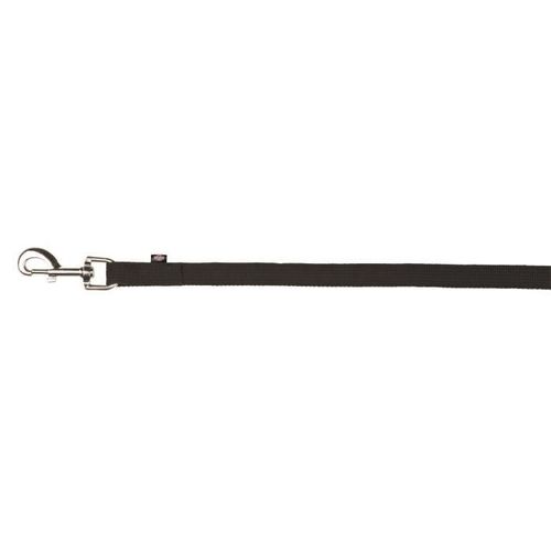 Laisse A Pister Sangle Plate 15m - 20mm - Noir - Pour Chien