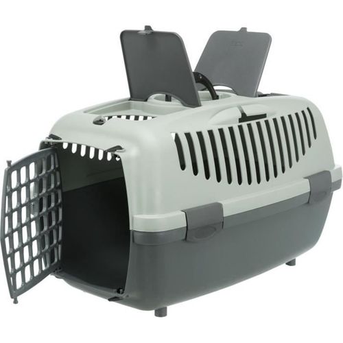 Trixie Box De Transport Capri 2 - Xs-s - 37 X 34 X 55 Cm - Anthracite, Gris Et Vert - Pour Chien