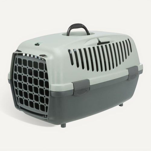 Trixie Box De Transport Capri 2 - Xs-s - 37 X 34 X 55 Cm - Anthracite, Gris Et Vert - Pour Chien