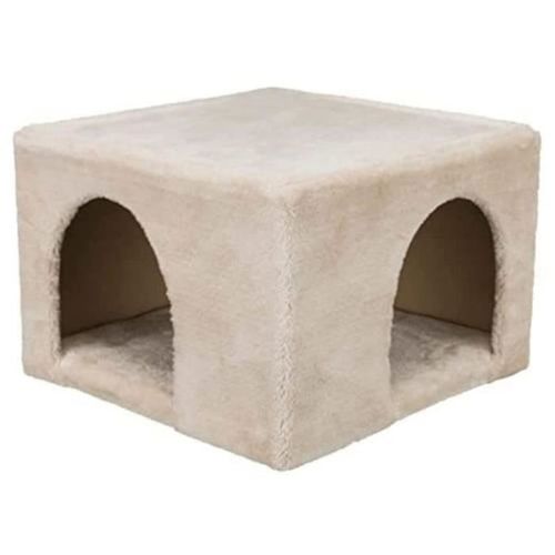 Abri Douillet En Peluche Pour Lapins Et Petits Rongeurs - Beige 36×25×36 Cm