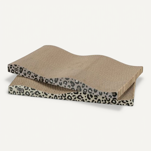 Lot De 2 Griffoirs En Carton Imprimé Léopard - 44 X 25 X 6 Cm