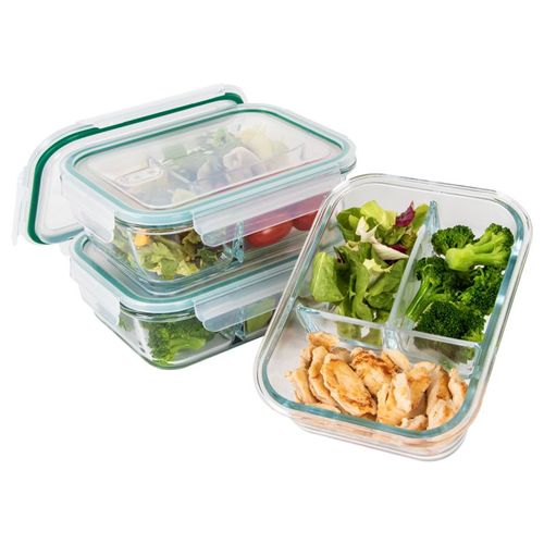 Ensemble De Boite à Repas En Verre 3 Pièces  C-fhdm4021g