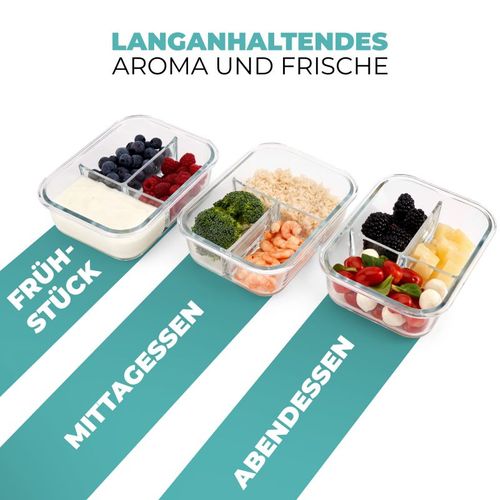 Ensemble De Boite à Repas En Verre 3 Pièces  C-fhdm4021g