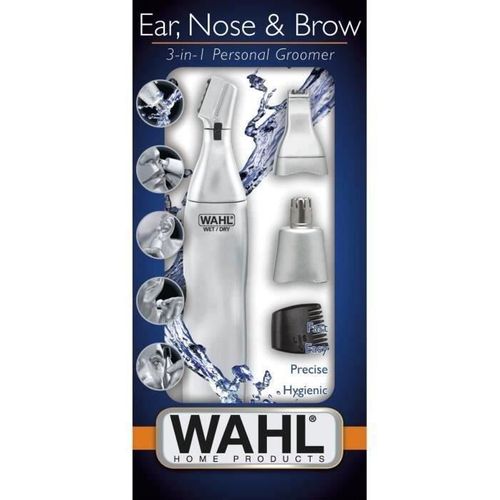 Tondeuse Nez Oreilles Sourcils 3 En 1 - 3 Têtes- Lames Lavables - 5545-2416
