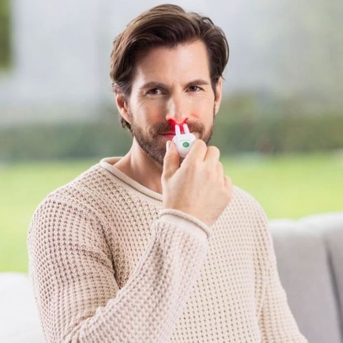 Dispositif Nasal Compact Lumière Rouge et Infrarouge — 3 Min, Sans Médicament