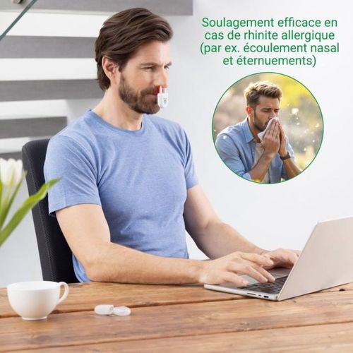 Dispositif Nasal Compact Lumière Rouge et Infrarouge — 3 Min, Sans Médicament