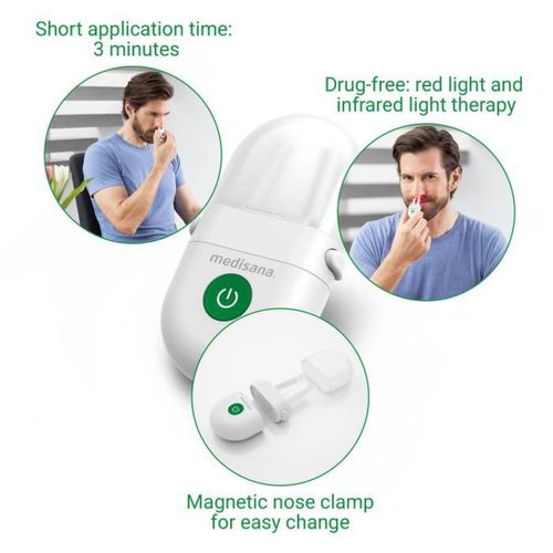Dispositif Nasal Compact Lumière Rouge et Infrarouge — 3 Min, Sans Médicament