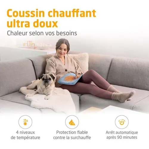 Coussin Chauffant Ultra-doux Hp 515 100 W, 4 Réglages
