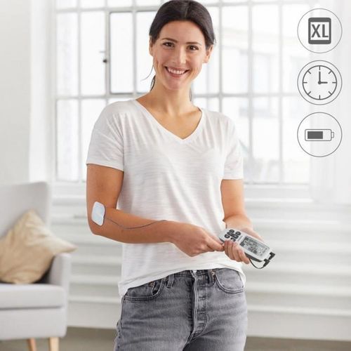 Appareil De Thérapie 3-en-1 Tens Ems Massage Blanc, 22 Programmes