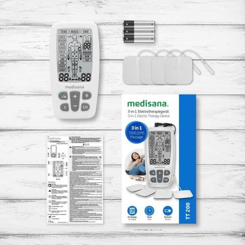 Appareil De Thérapie 3-en-1 Tens Ems Massage Blanc, 22 Programmes