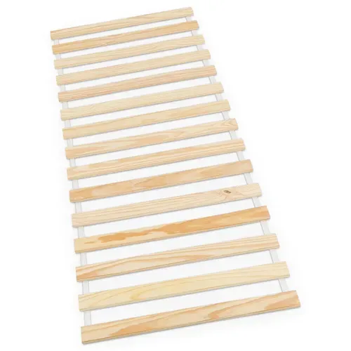 Sommier En Pin Massif, 15 Lattes Sans Cadre, Couchage 100 X 200 Cm