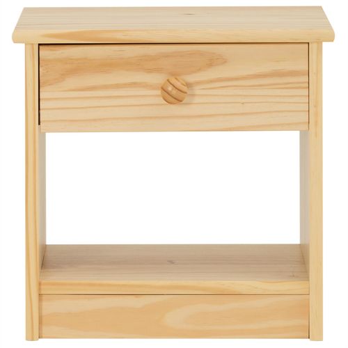 Table De Chevet En Pin Moritz, Vernis Naturel