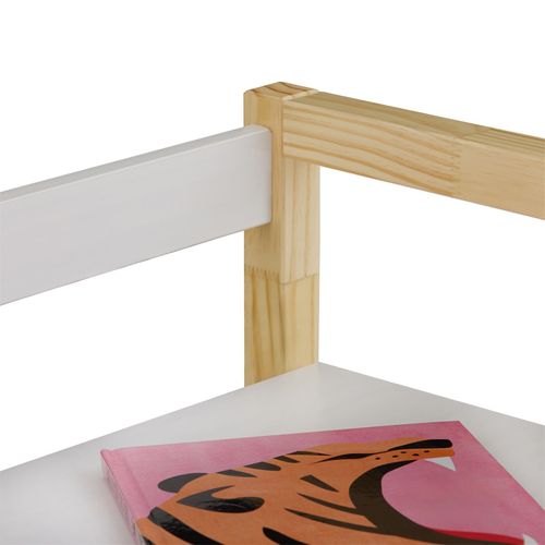 Bureau Enfant Suza Réglable En Hauteur En Pin - Blanc/naturel