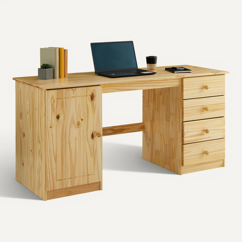 Bureau En Pin Manager, Vernis Naturel