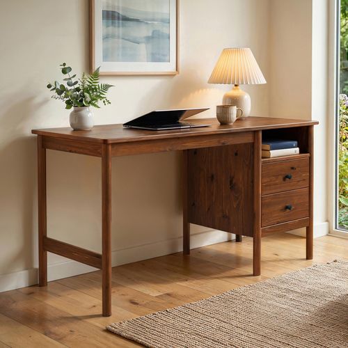 Bureau Bossa L 150 Cm En Bois Massif - Coloris Châtaignier