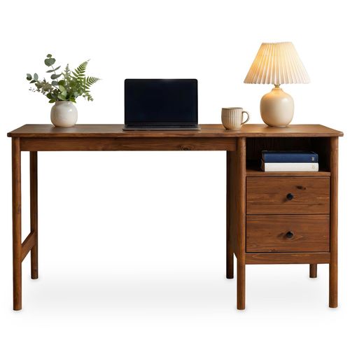 Bureau Bossa L 150 Cm En Bois Massif - Coloris Châtaignier