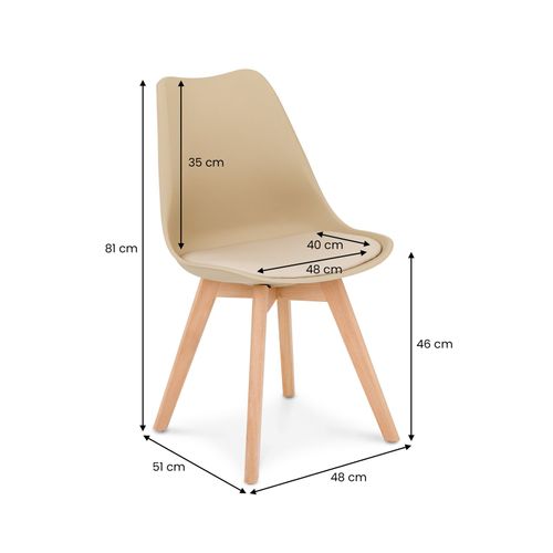 Lot De 4 Chaises Scandinaves Abby - Coloris Champagne