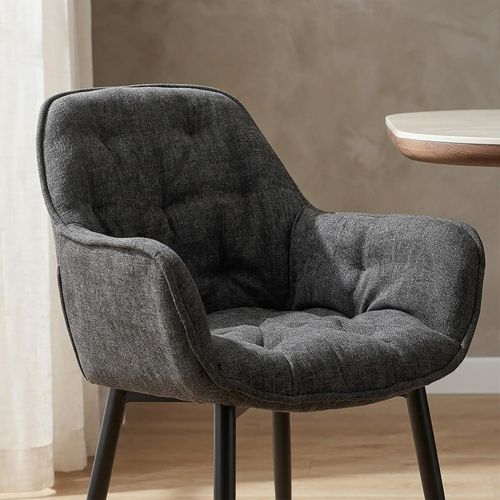 Lot De 2 Chaises Arden De Salle À Manger En Tissu - Gris