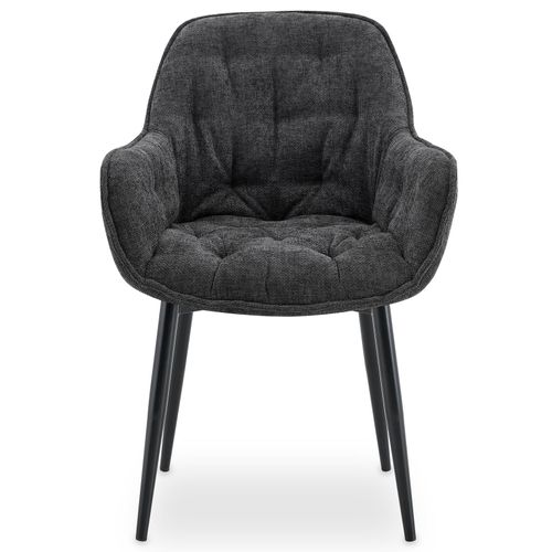 Lot De 2 Chaises Arden De Salle À Manger En Tissu - Gris