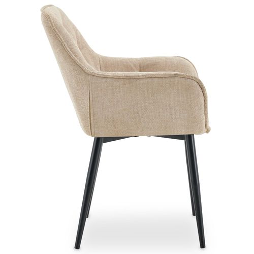 Lot De 2 Chaises Arden De Salle À Manger En Tissu - Beige