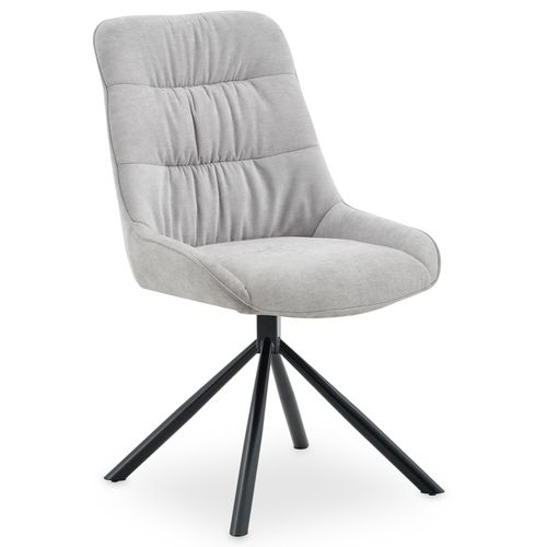 Lot De 2 Chaises Libra De Salle À Manger En Tissu - Gris