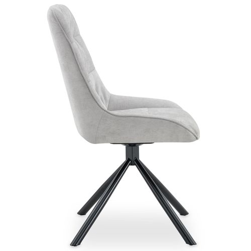 Lot De 2 Chaises Libra De Salle À Manger En Tissu - Gris