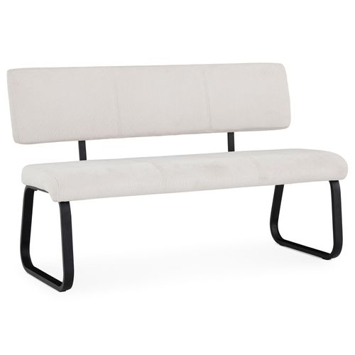 Banc D'entrée Vilas L 135 Cm En Tissu - Blanc Crème