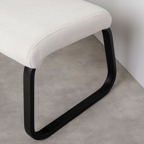 Banc D'entrée Vilas L 135 Cm En Tissu - Blanc Crème