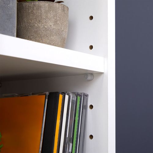 Etagères Modulables Musique Pour Cd Et Dvd, En Mélaminé Blanc Mat