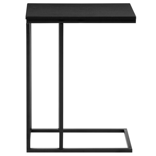 Table D'appoint Rectangulaire Debora, En Métal Noir Et Décor Noir Mat
