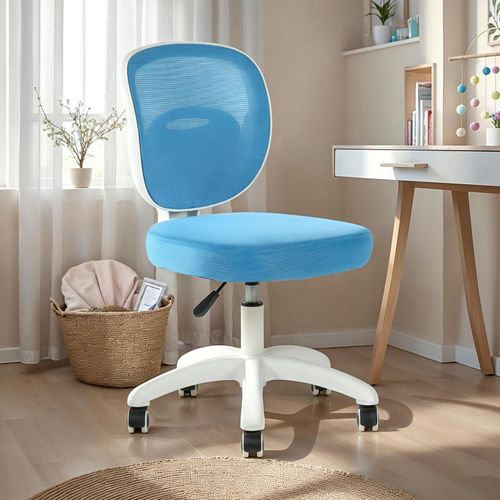 Chaise De Bureau Enfant Mayla Réglable En Tissu Mesh - Bleu