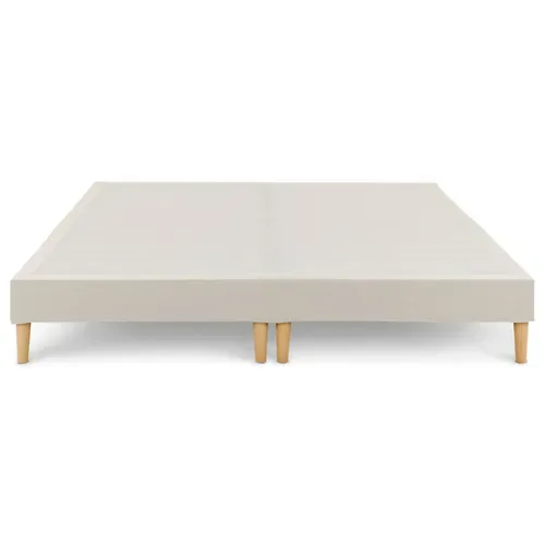 Sommier Tapissier Rennes 180 X 200 Cm Revêtement Tissu - Beige