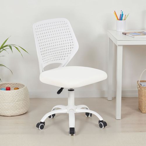 Chaise De Bureau Pour Enfant Jade Pivotante - Blanc