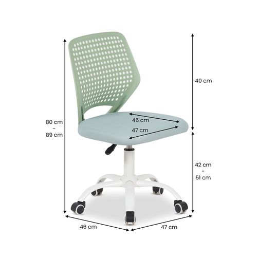 Chaise De Bureau Pour Enfant Jade Pivotante - Vert