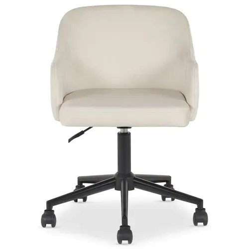 Chaise De Bureau Oliver En Velours - Beige