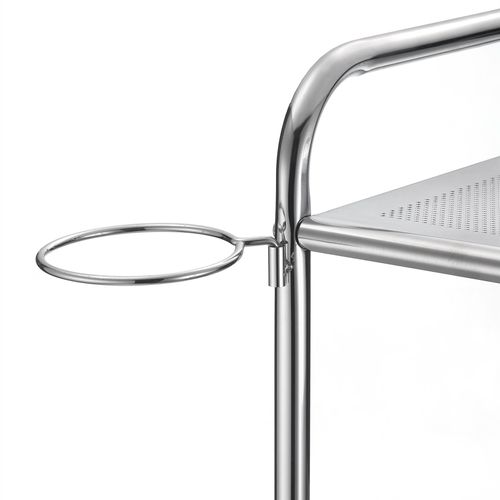 Caisson Sur Roulettes Marita, 6 + 3 Tiroirs, Chromé Et Blanc