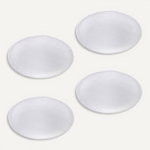 Lot De 4 Coussins D'assise Jonita, En Feutre Blanc