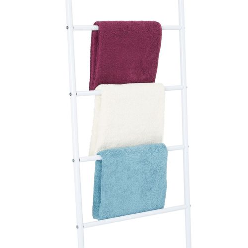 Echelle Morbio Porte-serviettes Avec 6 Barreaux, En Métal Laqué Blanc