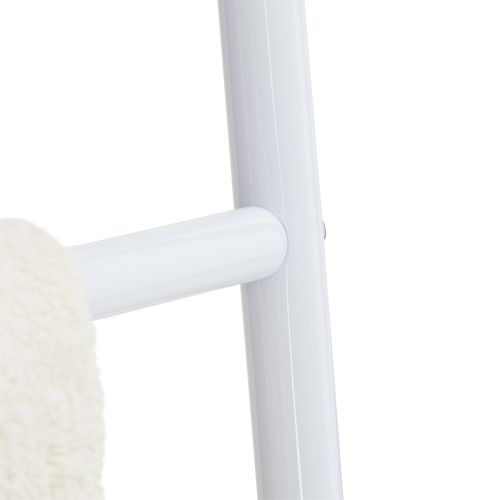 Echelle Morbio Porte-serviettes Avec 6 Barreaux, En Métal Laqué Blanc