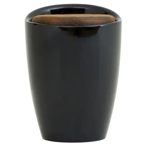 Tabouret Coffre De Rangement Daniel, Noir/brun Vintage