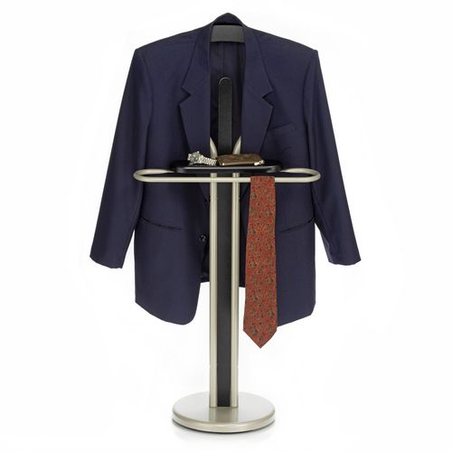 Valet Fabio En Métal Laqué Et Mdf - Coloris Champagne Et Noir